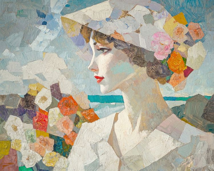 Chapeau Femme | Elégance Géométrique par Peintures accrocheuses