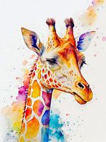 Giraffe Water Color