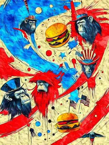 Amerikaanse geest als abstract kunstwerk