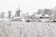 Mill in winter landscape by Frank Peters thumbnail