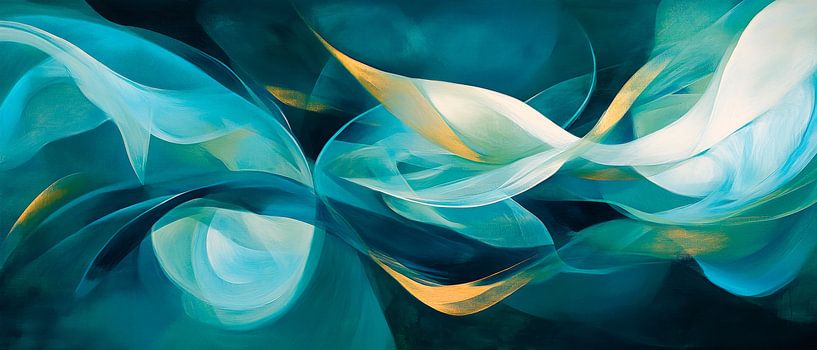 Coloured abstract wave movement by Poster Art Shop