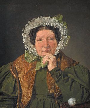 Portret van de moeder van de kunstenaar, Cecilia Margrethe Købke, née Petersen, Christen Købke