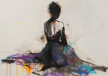 Vrouw in Zwart van Kunst Kriebels