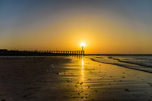 Golden Sunset at the Courseulles-sur-Mer Jetty