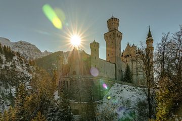 Auch das wunderschöne Schloss Neuschwanstein konnte an einem schönen sonnigen Wintertag aus der Nähe von Jaap van den Berg