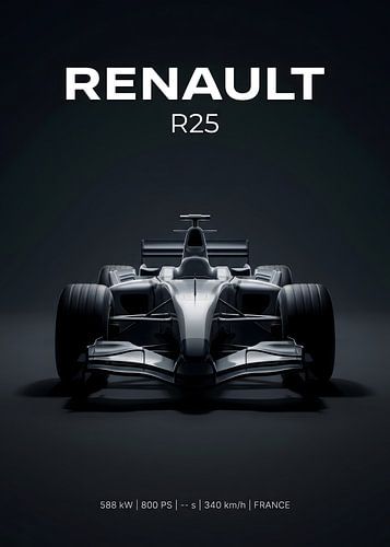 Renault R25 Formel-1-Rennwagen, Vorderansicht, Studioaufnahme
