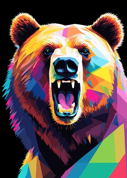 Bear Pop Art by MIROKKU