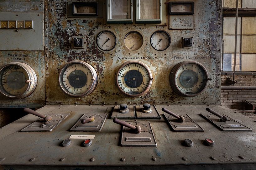 old industrial meters by Jan van de Riet