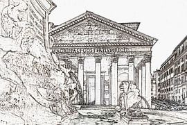Pantheon in Rome, Italië van Gunter Kirsch