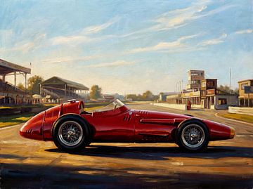 Maserati 250F Vintage-Rennwagen-Lackierung von Jan Keteleer