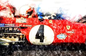 Clay Regazzoni, Ferrari Fermer sur Theodor Decker
