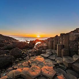 Giantes Causeway sunset in Northern Ireland by Dieter Meyrl