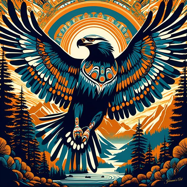 Modern Native American Art 28 van Johannas Art Creations