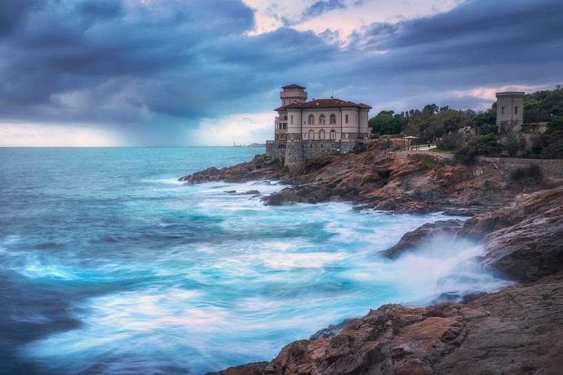 Kasteel van Boccale op de rotsen. Livorno, Toscane van Stefano Orazzini