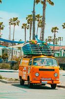 Famous Orange Surfbus at Santa Monica