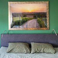 Klantfoto: Zonsondergang Over de Heuvels van Peter Kuipers, als fotoprint