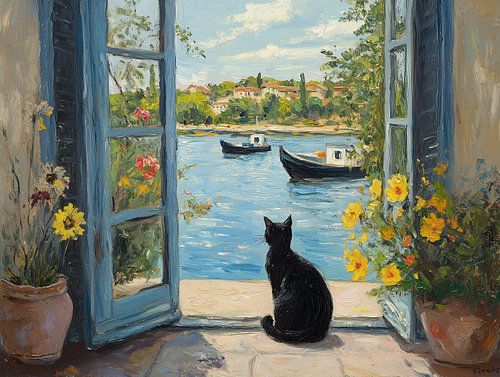 Katze am Fenster