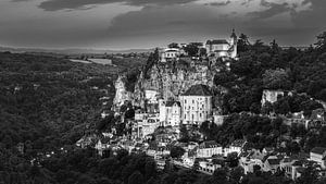Rocamadour in Schwarz und Weiß, Frankreich