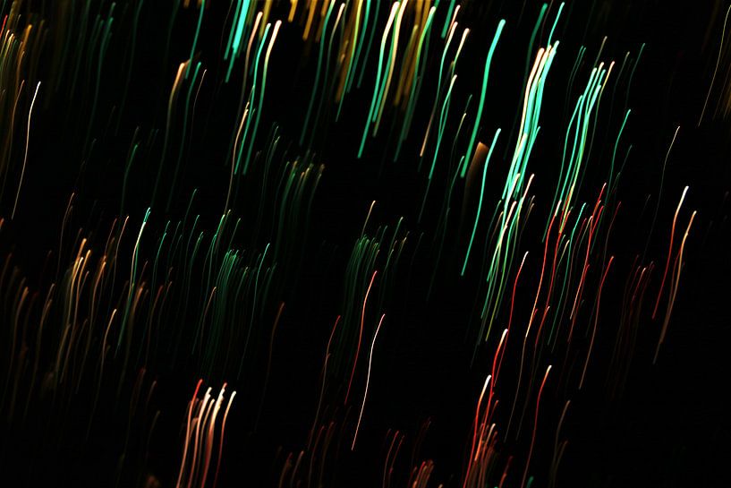 Fluorescent strips by Inge Heathfield