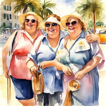 3 femmes douillettes en vacances sur De gezellige Dames