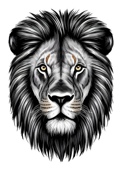 Lion Head Illustration by BRZ999