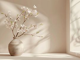 Minimalistische Stilllebenfotografie im Japandi-Stil