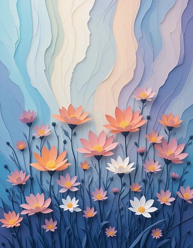 Sereen bloemenlandschap