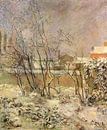 Tuin in de sneeuw, Paul Gauguin - 1883 van Het Archief thumbnail