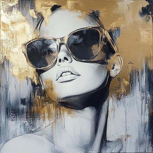 Elegant damesportret moderne pop art