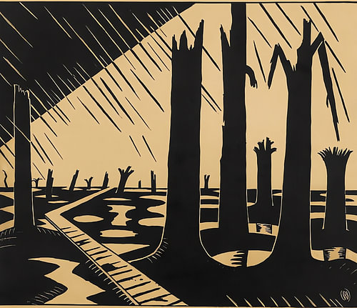 Black Trees After Rain