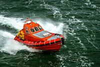 Rescue vessel on Wadden Sea