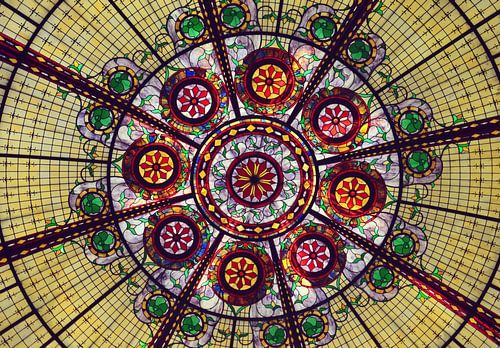 Stained glass ceiling in Las Vegas, Nevada