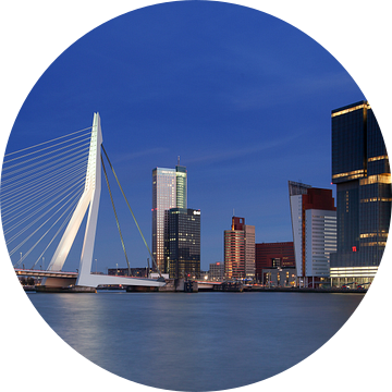 Blue Light Wilhelminapier Rotterdam van Paul Kampman