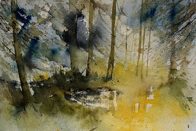 Water in het hout van pol ledent