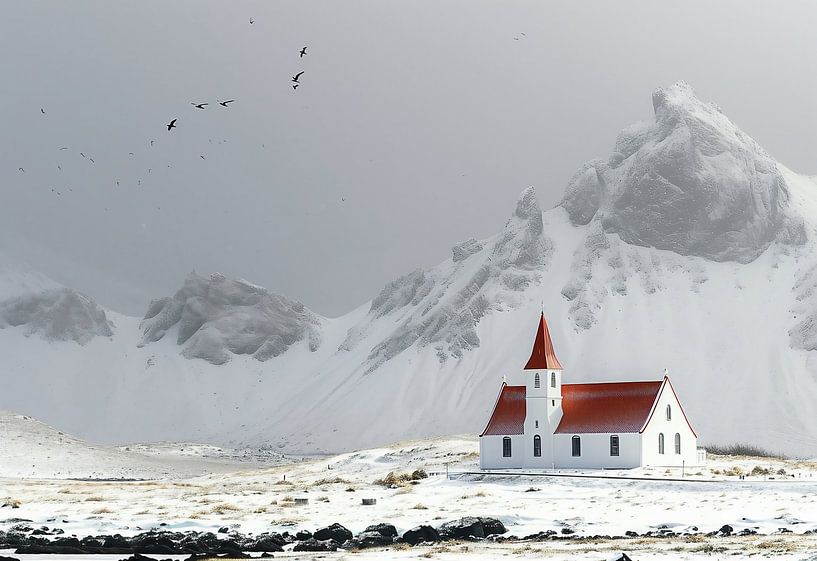 Winterlandschap van fernlichtsicht