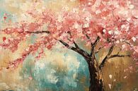 Blossoming cherry blossom on canvas by Imperial Art House thumbnail