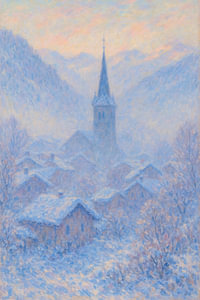 Morgennebel über Samoëns - Impressionistische Winterharmonie