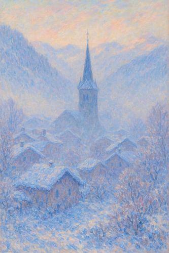 Ochtendnevel boven Samoëns - Impressionistische Winterharmonie