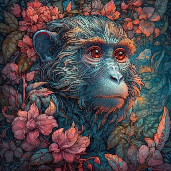  Aapje No. 01 In Kleur by ARTEO Paintings