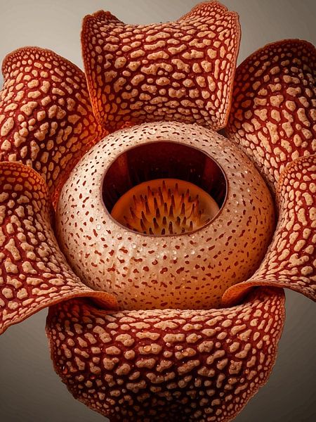 Rafflesia Arnoldii Exotische Tropische Botanische Blumen Kunst von coretan tangan