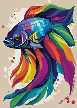 Betta Vis Pop Art van MIROKKU