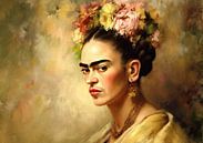 Frida Poster - Frida art print muurkunst portret van Niklas Maximilian thumbnail