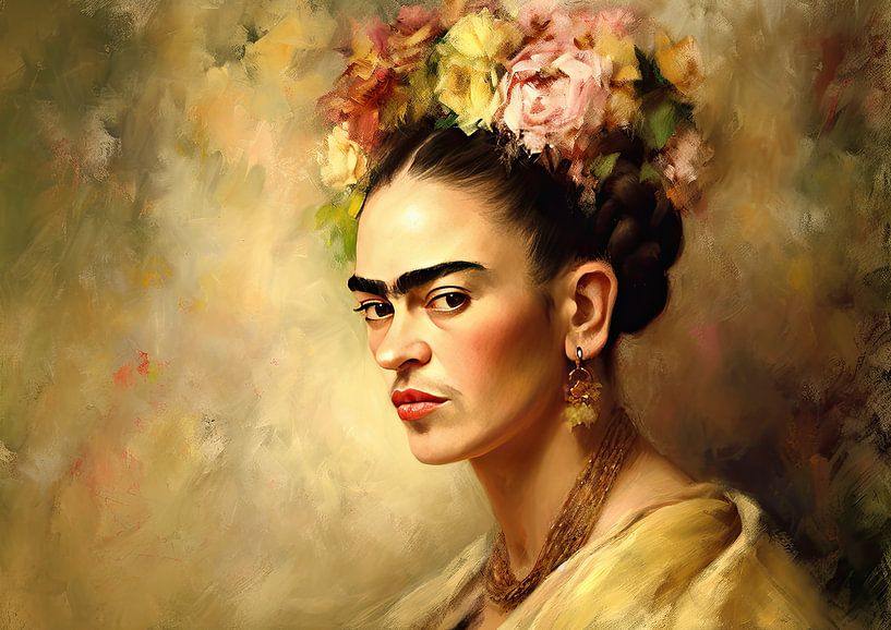 Frida Poster - Frida art print muurkunst portret van Niklas Maximilian