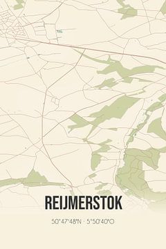 Vintage map of Reijmerstok (Limburg) by Rezona