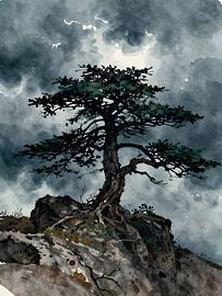 Baum im Sturm von Kristin M