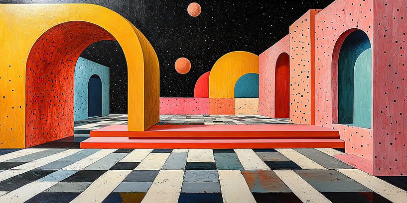 Surrealismus Innenarchitektur Architektur Design Geometrie von Niklas Maximilian