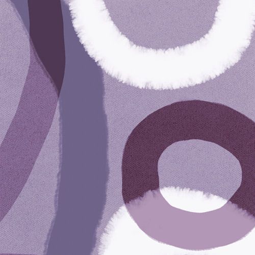 Abstracte pastelvormen in paars, lila en wit