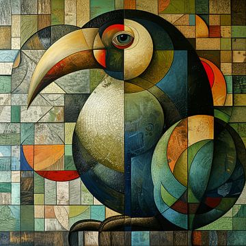 Moderne Toekan | Beak Geometry van Kunst Kriebels