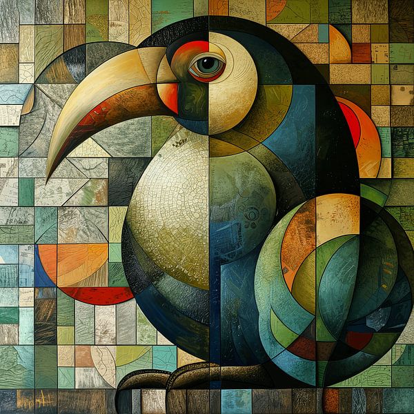 Toucan moderne | Géométrie du bec par Caprices d'Art