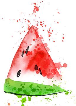 Watermeloen Splash van Papajeka